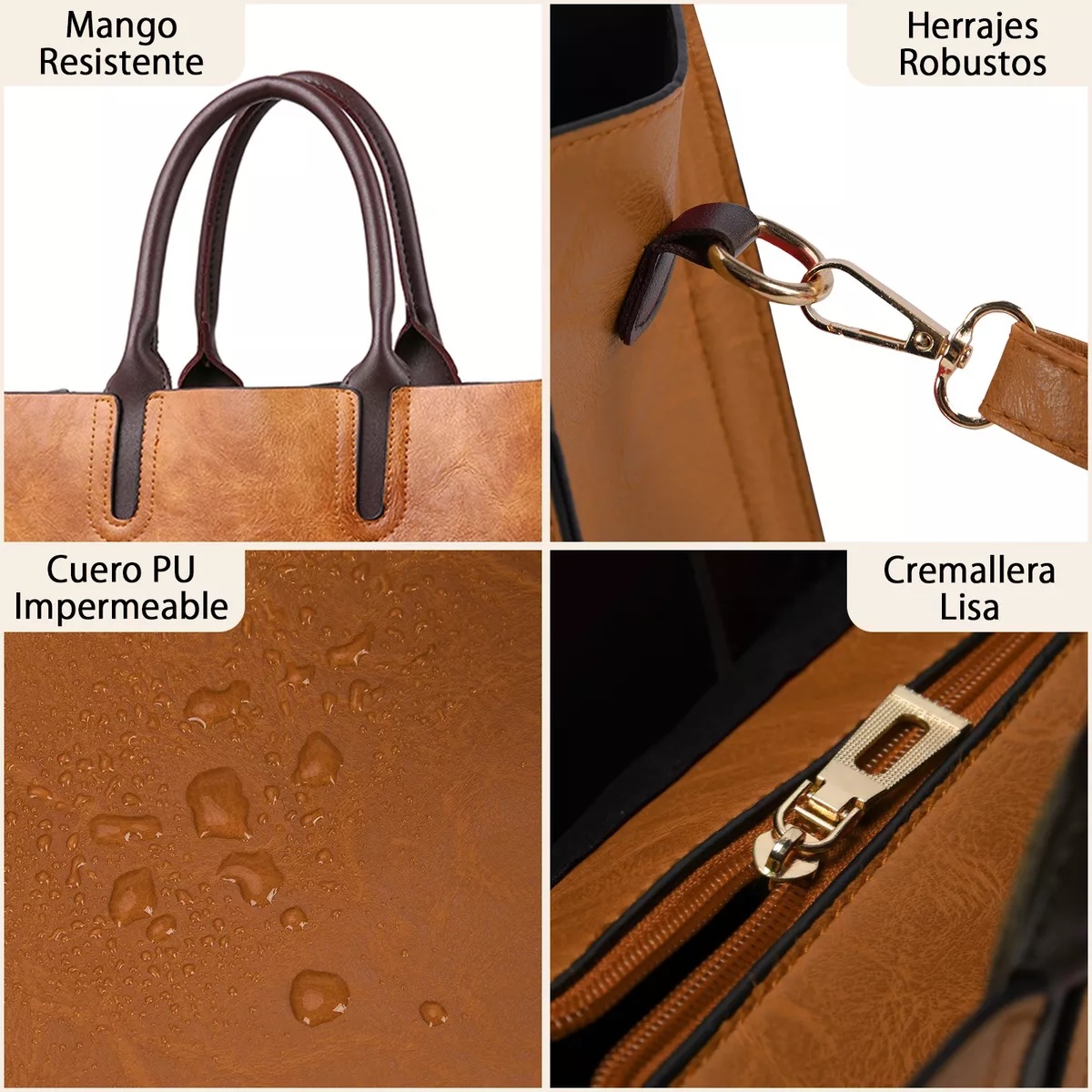 Bolsos Para Mujer Tote Casual Para Dama Marron.