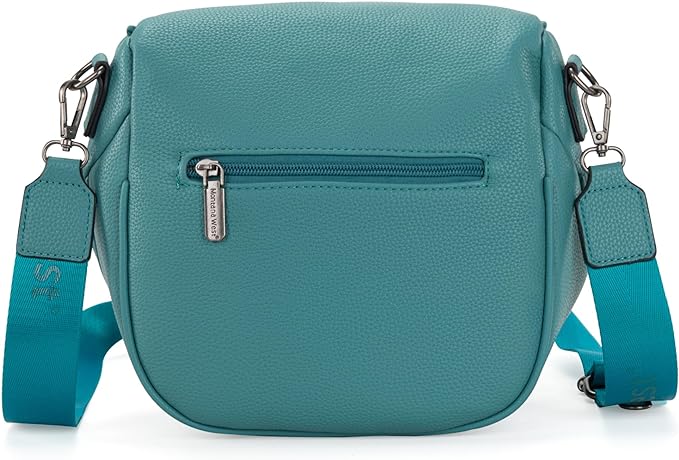 A Montana West - Bolso bandolera grande para mujeres y niñas, con correa ajustable y cartera, L-Turquesa.
