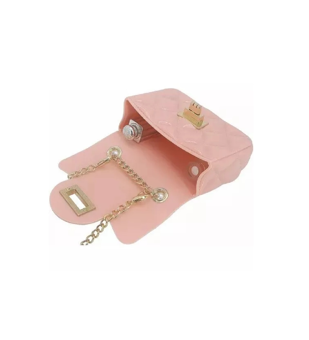 Mini Bolsa Para Niña Monedero Rosa Perlas