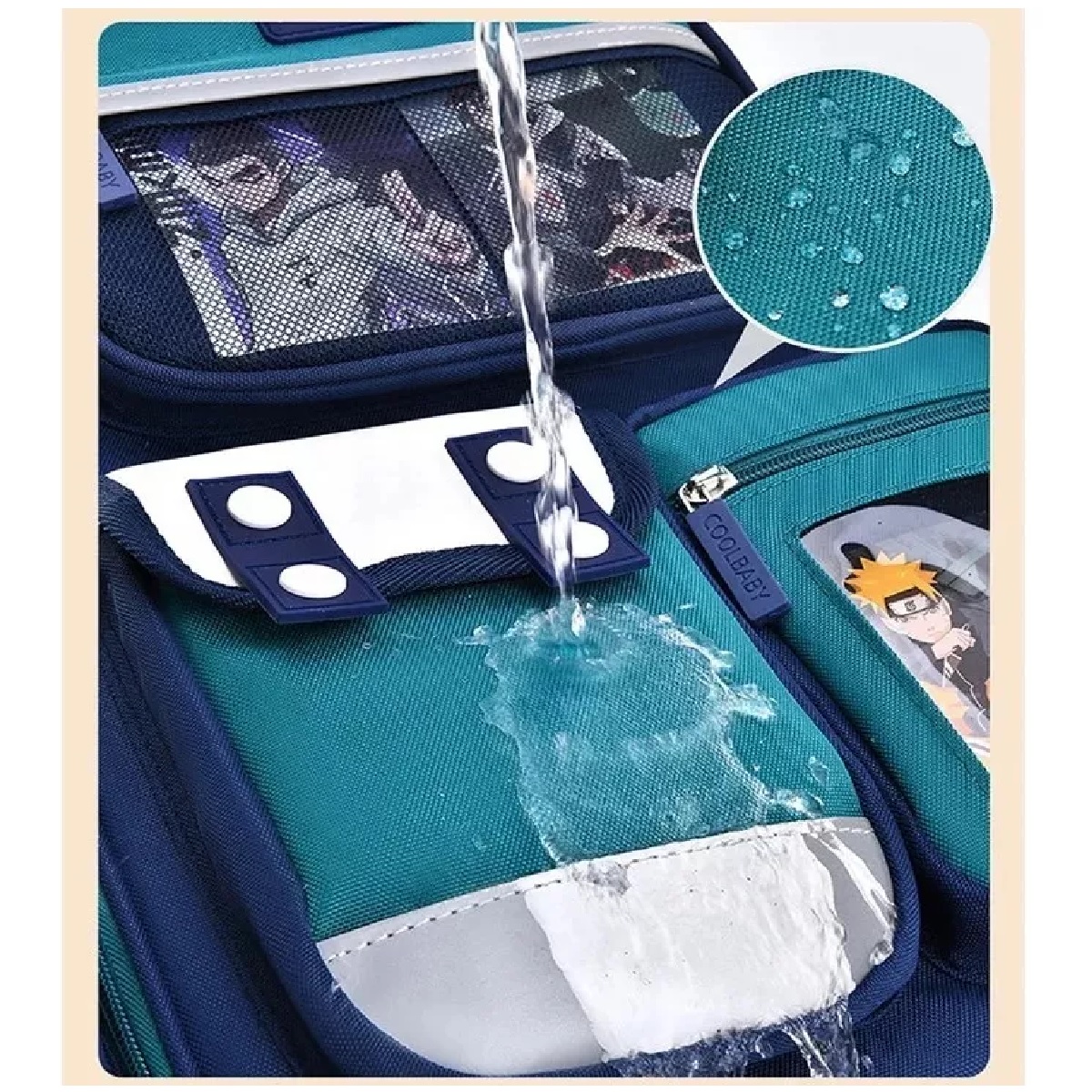 Mochilas Escolares De Dibujos Animados Azul Petróleo 
