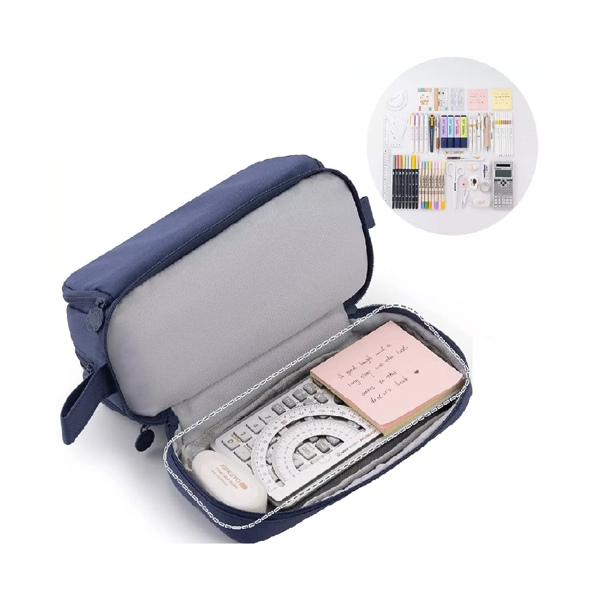 Estuche Para Lápices De Gran Capacidad Con 4 Compartimentos