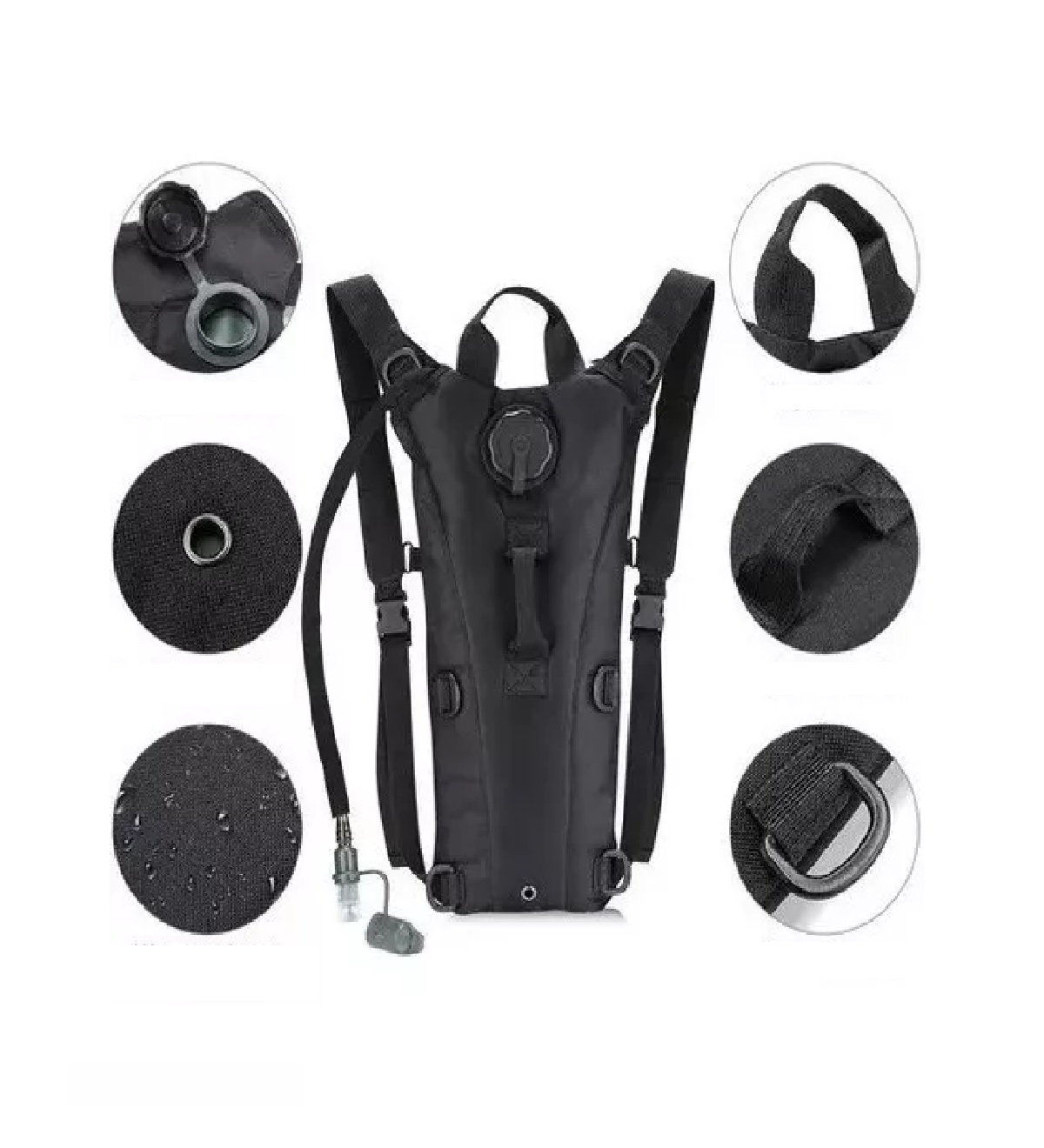 Mochila Hidratante Bolsa Agua 3l Ciclismo Negra