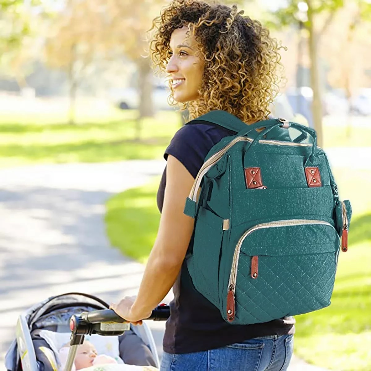 Mochila pañalera para shops hombre