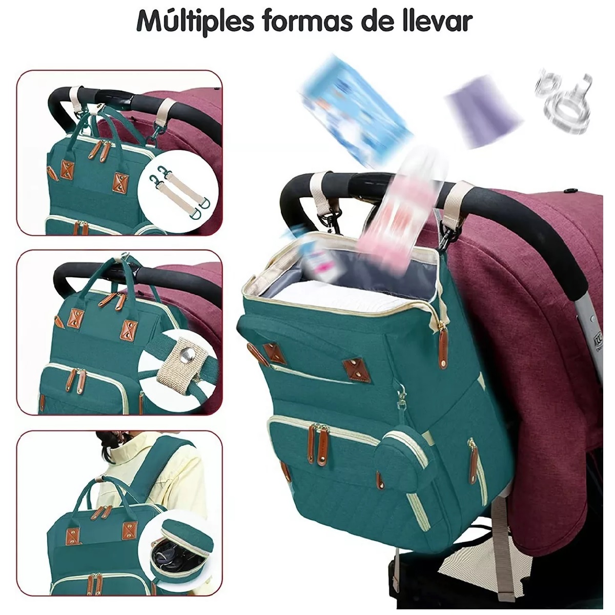 Pañalera Mochila Impermeable Para Bebe.