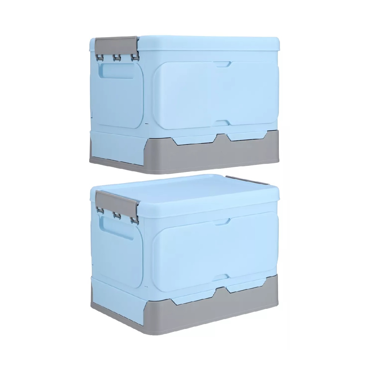 Caja Almacenamiento Plegable Plástico 2pzs Organizador Tapa