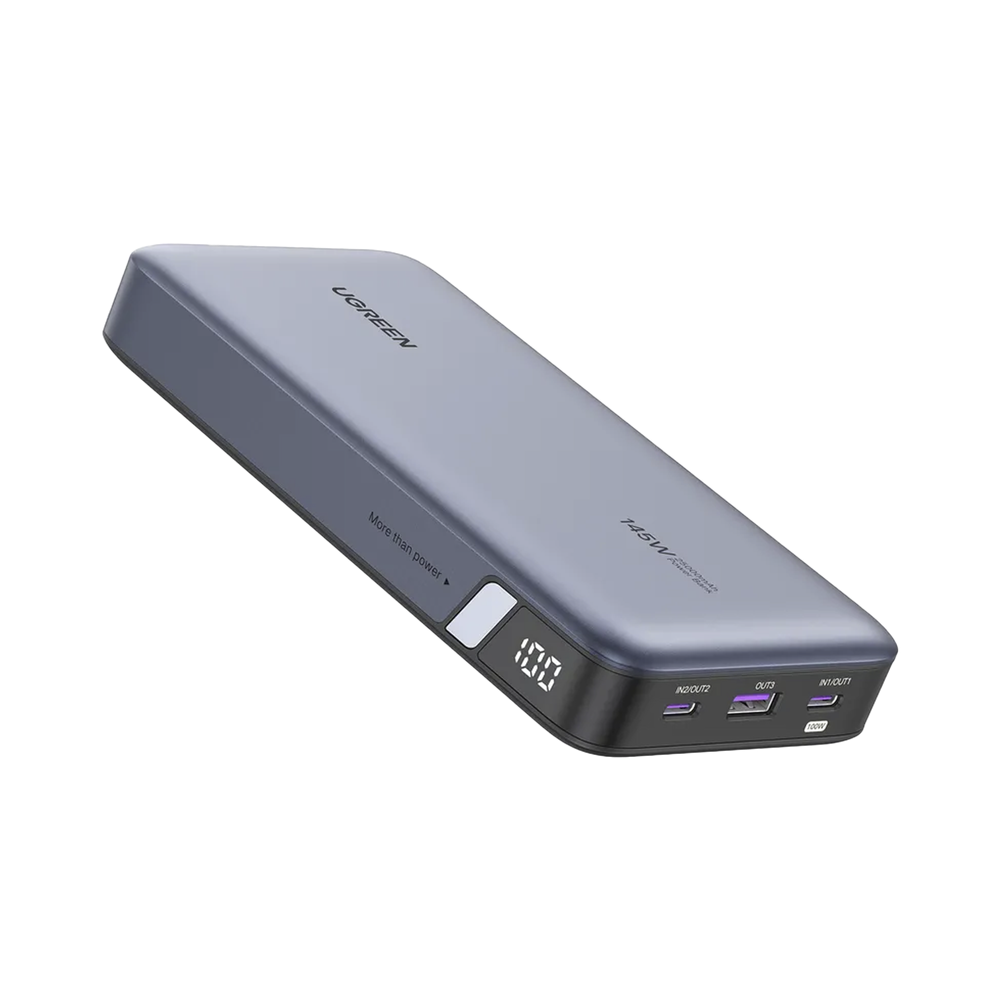 UGREEN Power Bank de 25000mAh / 3 Salidas 145W Max. / USB-A + 2 USB-C.