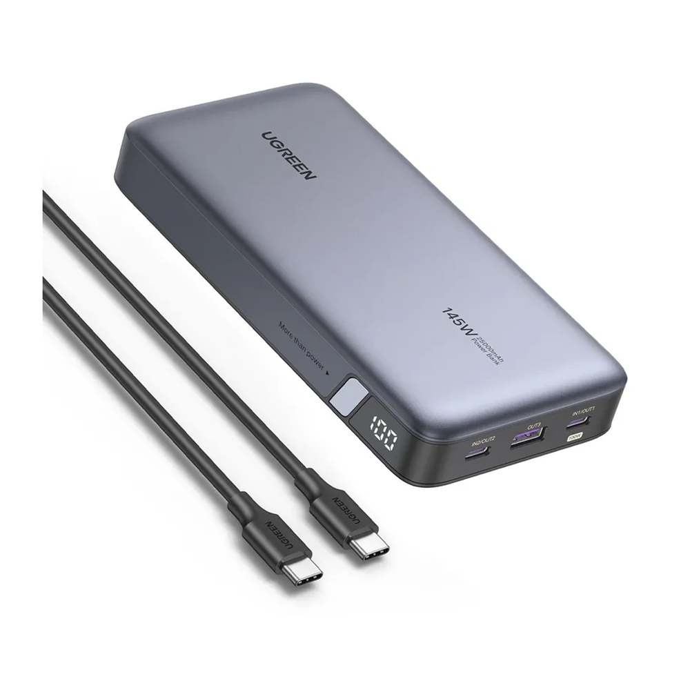 UGREEN Power Bank de 25000mAh / 3 Salidas 145W Max. / USB-A + 2 USB-C.