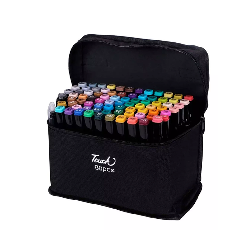 Marcadores 80 Colores Doble Punta Plumones Punta Pincel
