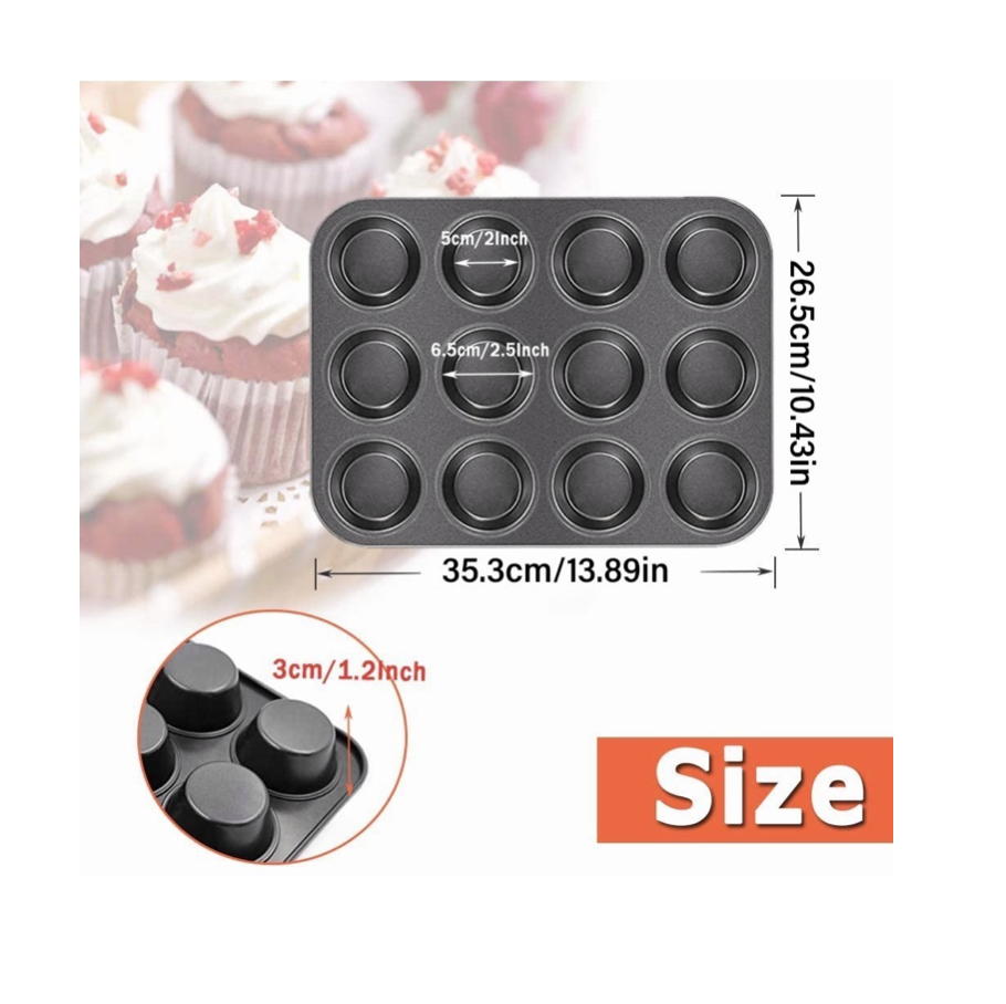 Molde Charola De Cupcakes +capacillos De Moldes Silicon 12pcs.