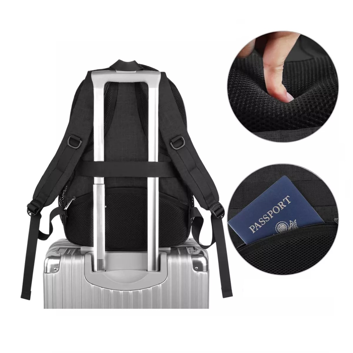 Mochila Para Laptop 17 Pulgadas Viaje 35L.