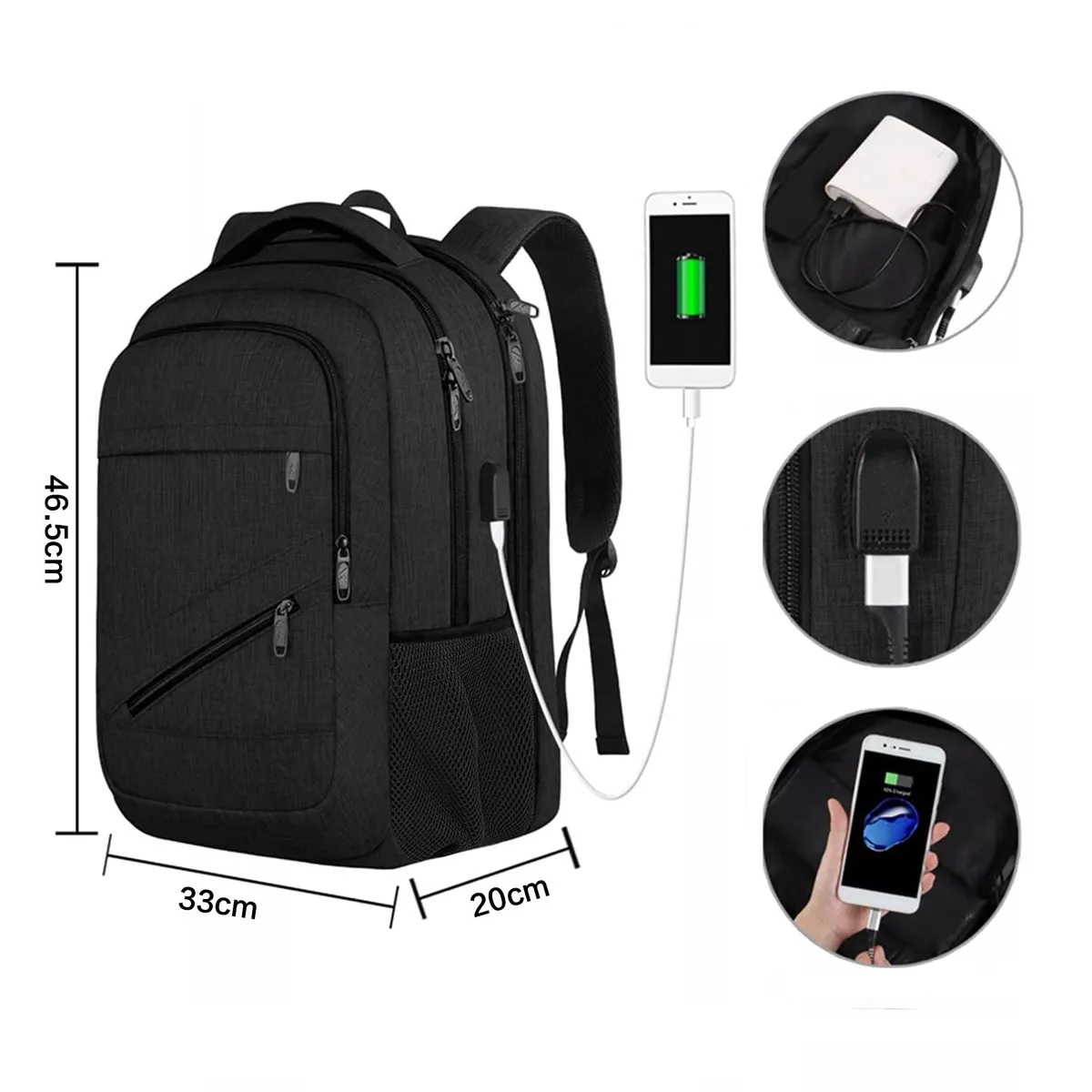 Mochila Para Laptop 17 Pulgadas Viaje 35L.