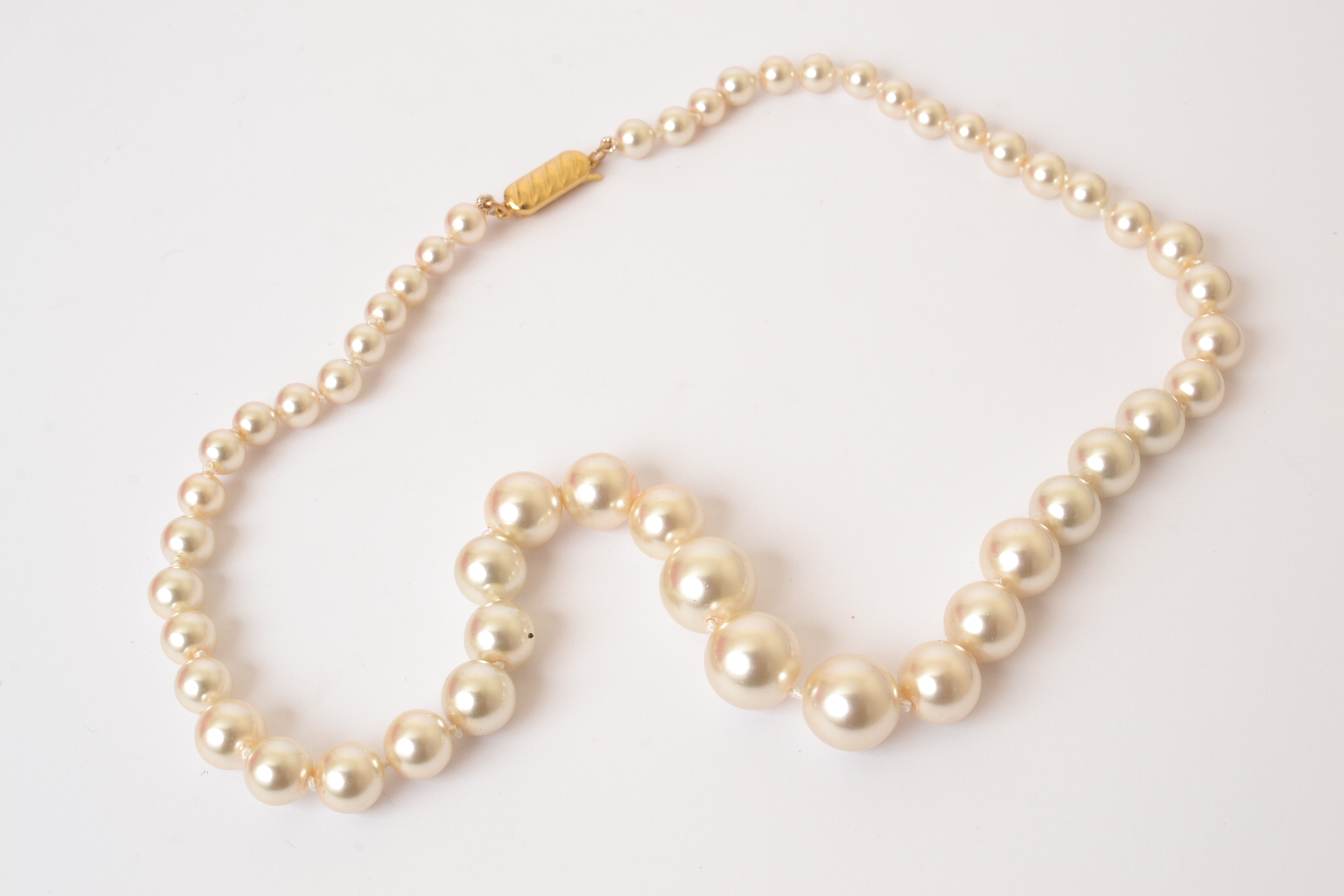 Set collar pulsera y aretes de Perla de Mallorca 8mm - White .