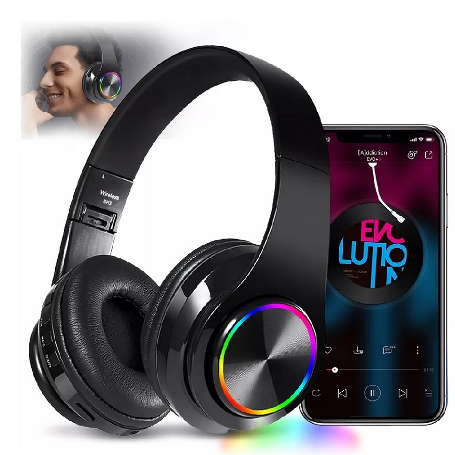 Audifonos Gamer Bluetooth con Luz RGB.