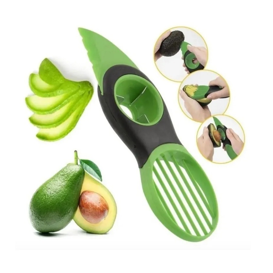 Cortador De Aguacate 3 En 1 Pelador Rebanador Juliana Cocina
