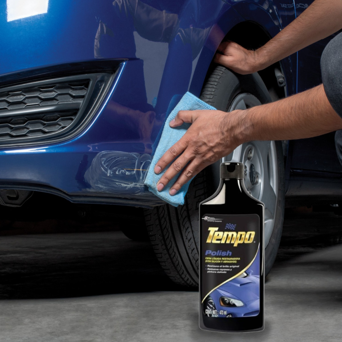 Cera Líquida restauradora Polish Tempo 473ml remueve rayones.