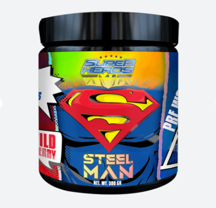 Pre entreno Steel Man (30 serv) Frambuesa Salvaje.
