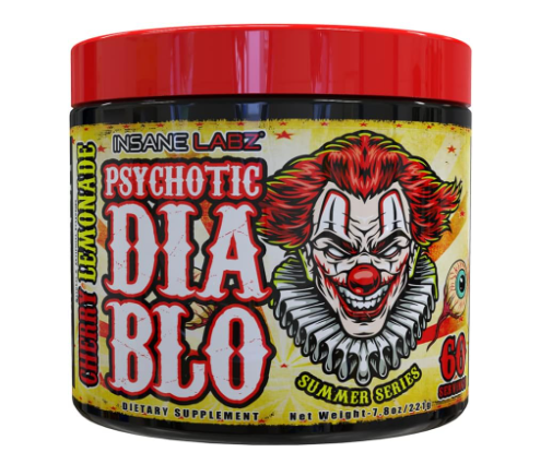 Pre entreno Psychotic Diablo (60 serv) Cherry Lemonade.