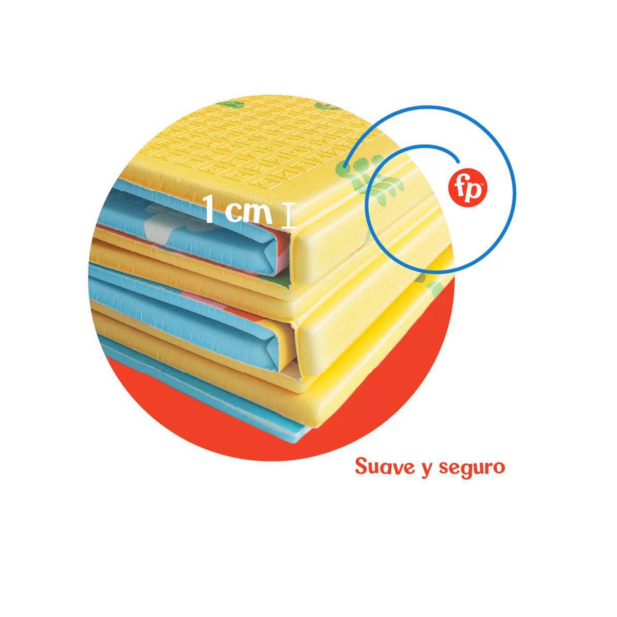 Tapete De Juego Portátil Fisher Price Doble Vista Zoo Feliz.