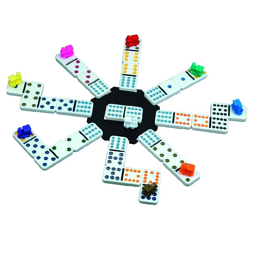 Domino Cubano Doble 15 Con Salida Y 8 Trenes.