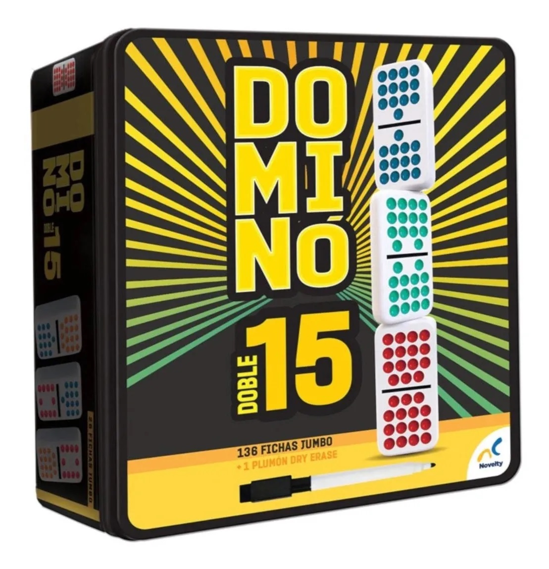 Domino Cubano Doble 15 Con Salida Y 8 Trenes.