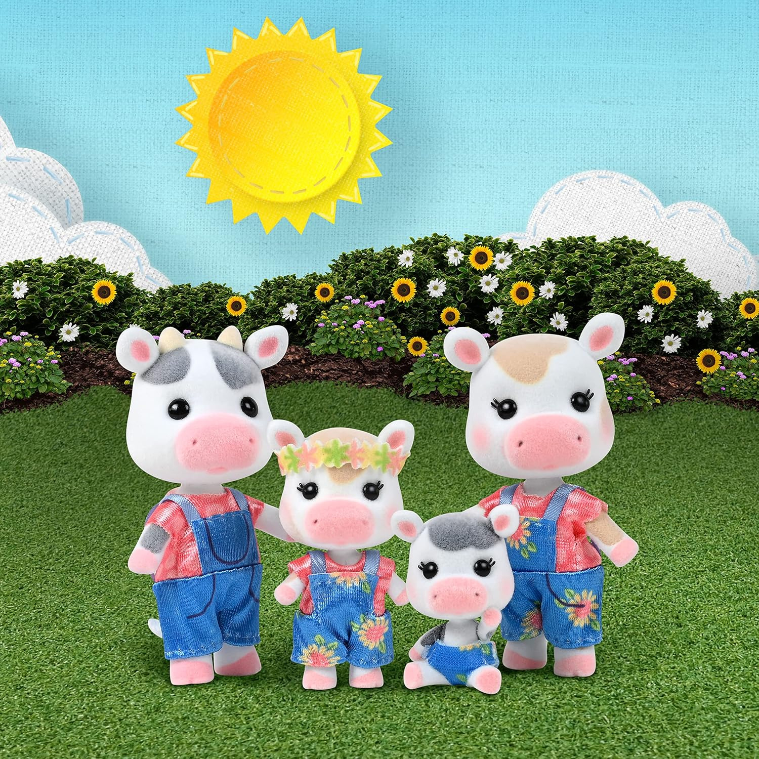Sunny Days Entertainment Honey Bee Acres The Cloverberrys Cow Family Familia de Vaquitas.