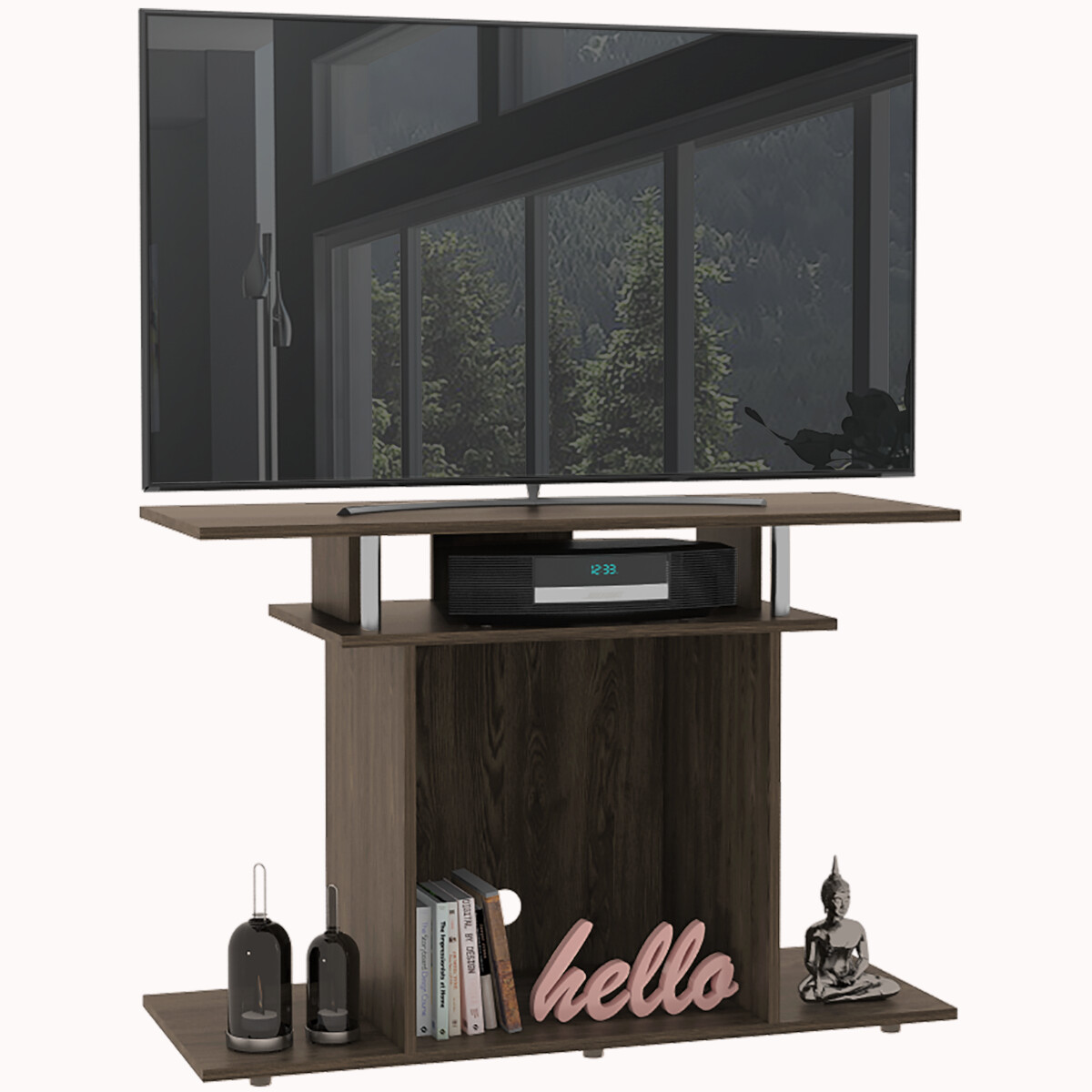 MUEBLE ARMABLE DE TV IDEAL PARA PANTALLAS DE 42 PULGADAS MODELO INVY.