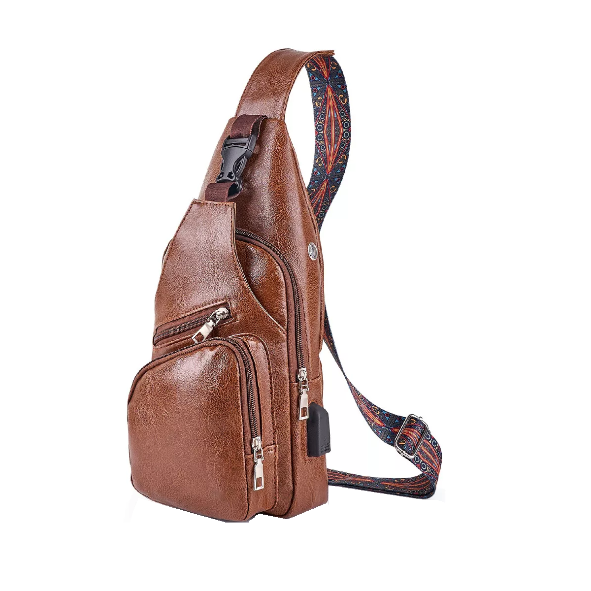 Bolso Bandolera Cuero Hombre Crossbody Bolsa De Pecho