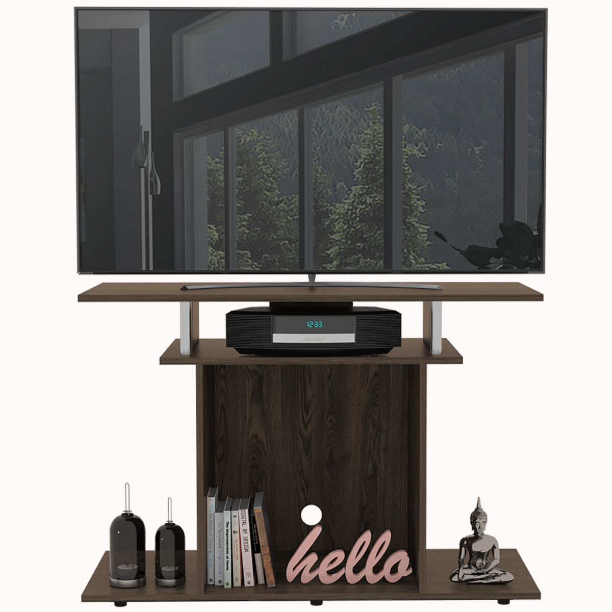 MUEBLE ARMABLE DE TV IDEAL PARA PANTALLAS DE 42 PULGADAS MODELO INVY.