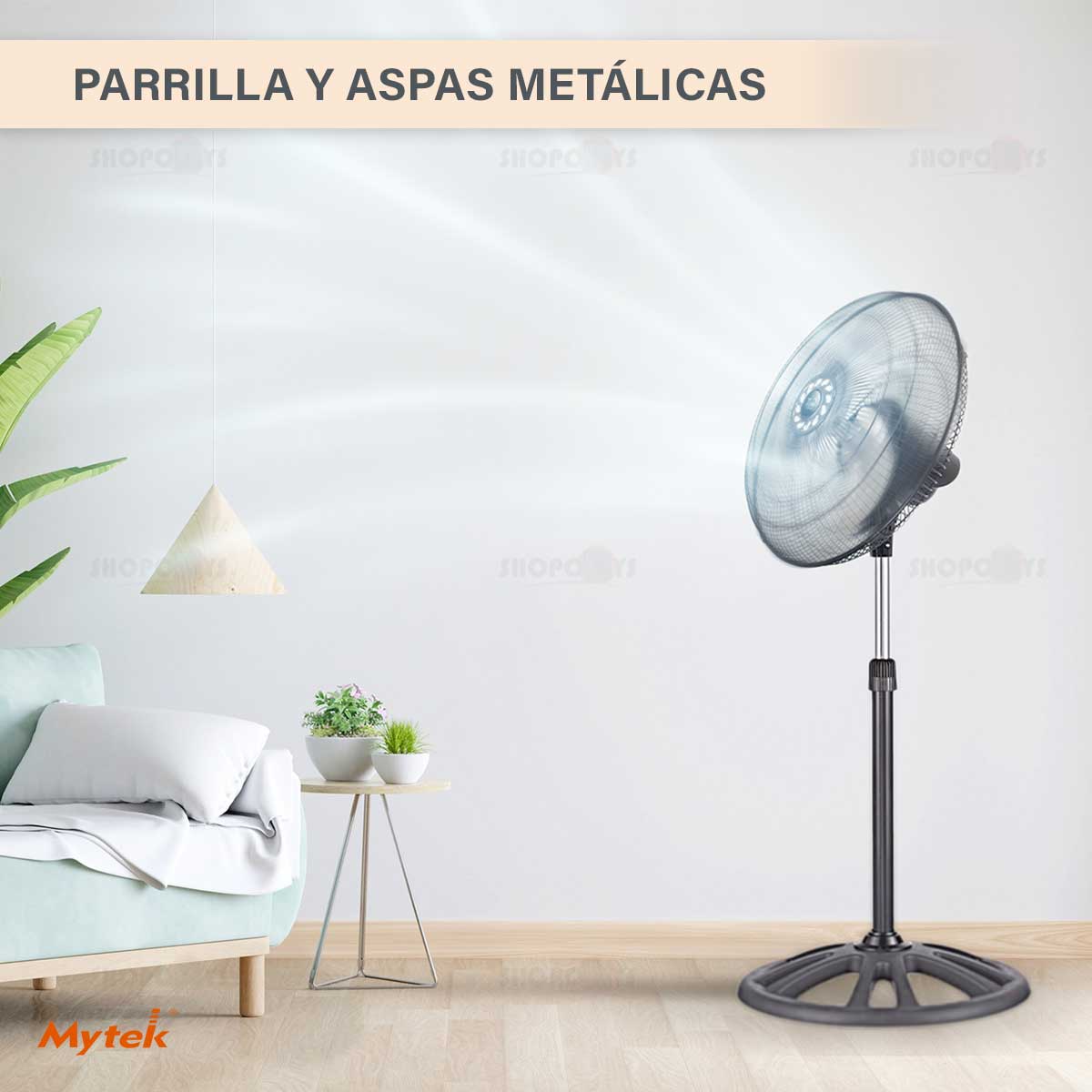 Ventilador Zfan 3388 De Pedestal 40.6 Cm Industrial Metalico