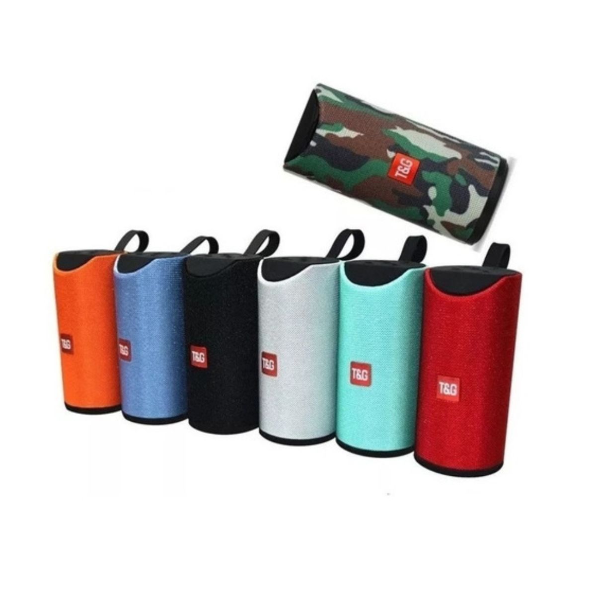 Bocina bluetooth Portátil Cilíndrica Recargable .