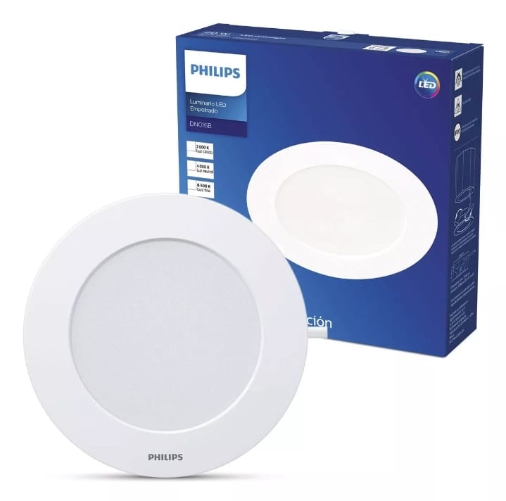Luminario Empotrado Philips LED DN016B - Luz Neutra High Color de la luz Blanca neutra.