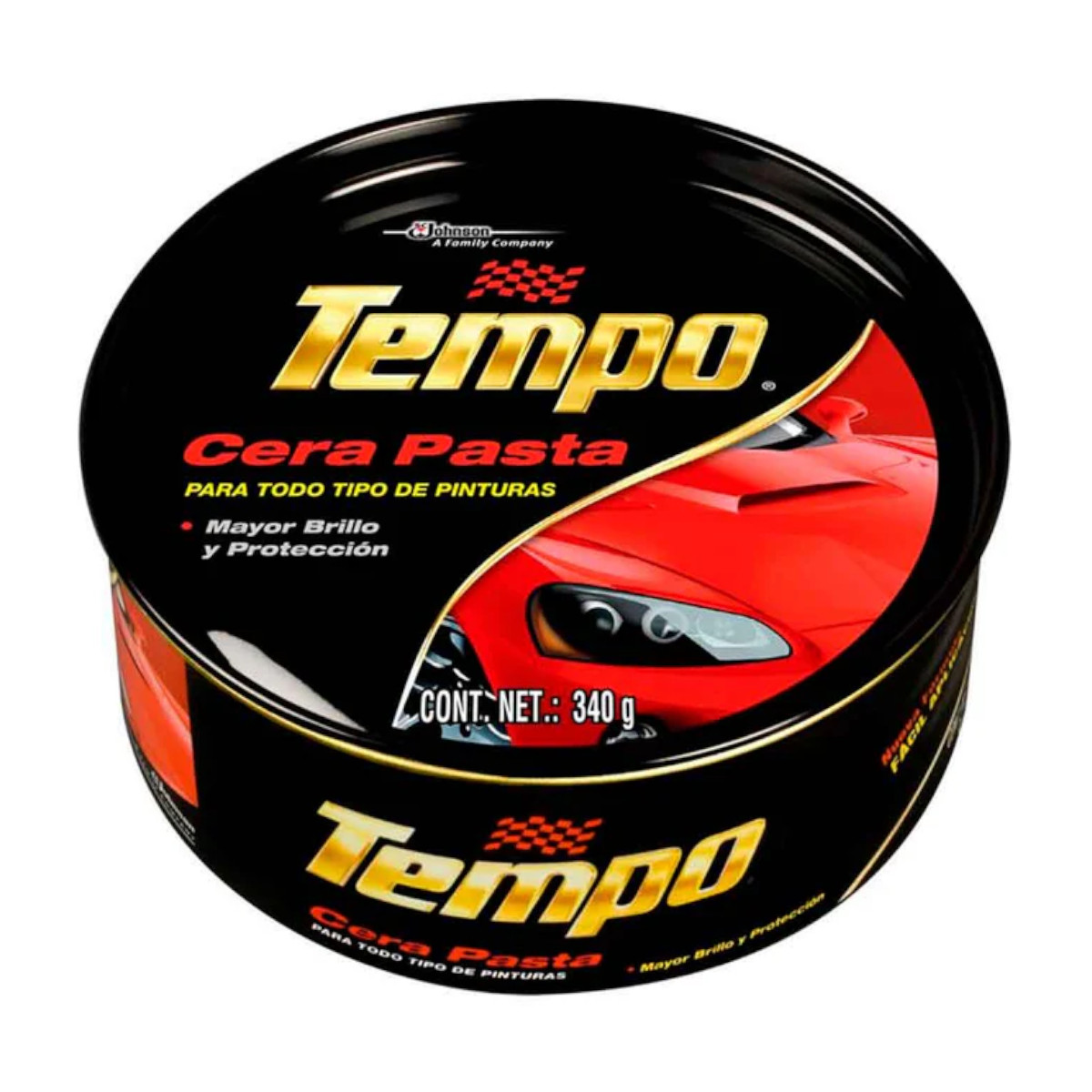 Cera pasta Tempo y cera líquida Polish + eponja y 2 paños.