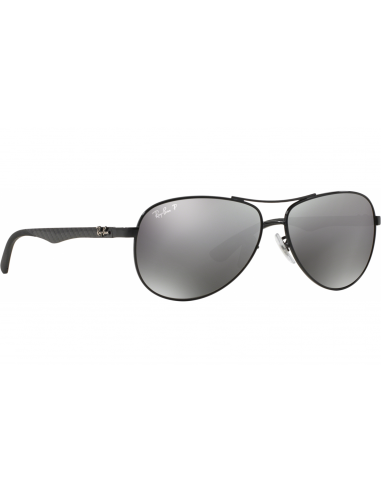 Lentes de sol Ray Ban RB8313 002/K7 Aviator Fibra de carbono Plata Espejo
