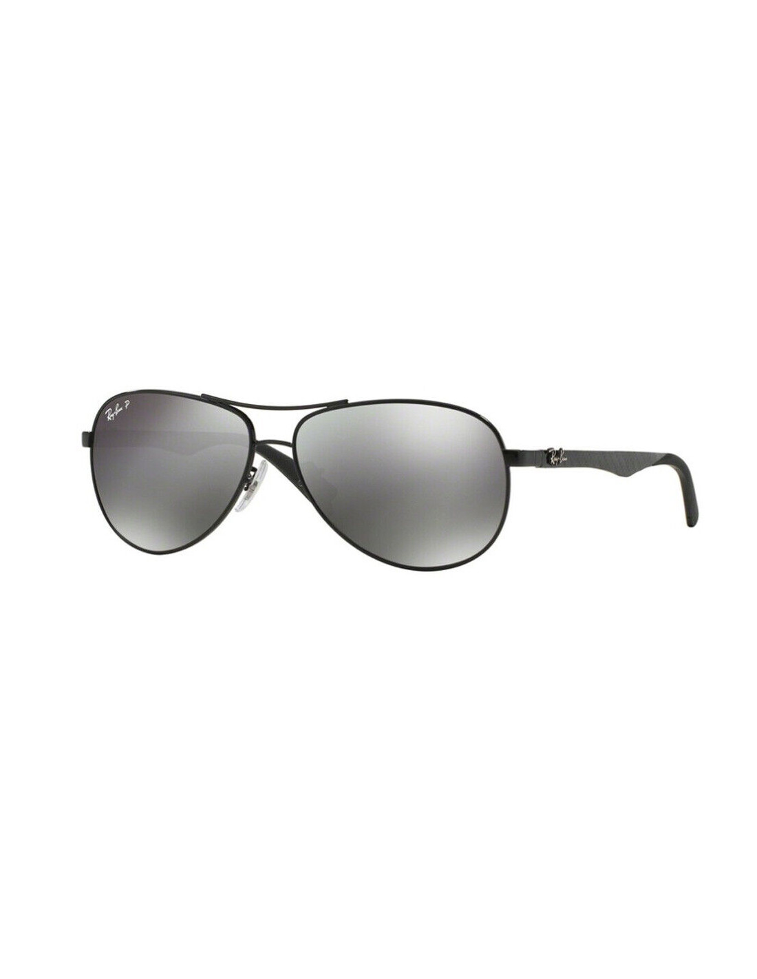 Lentes de sol Ray Ban RB8313 002/K7 Aviator Fibra de carbono Plata Espejo