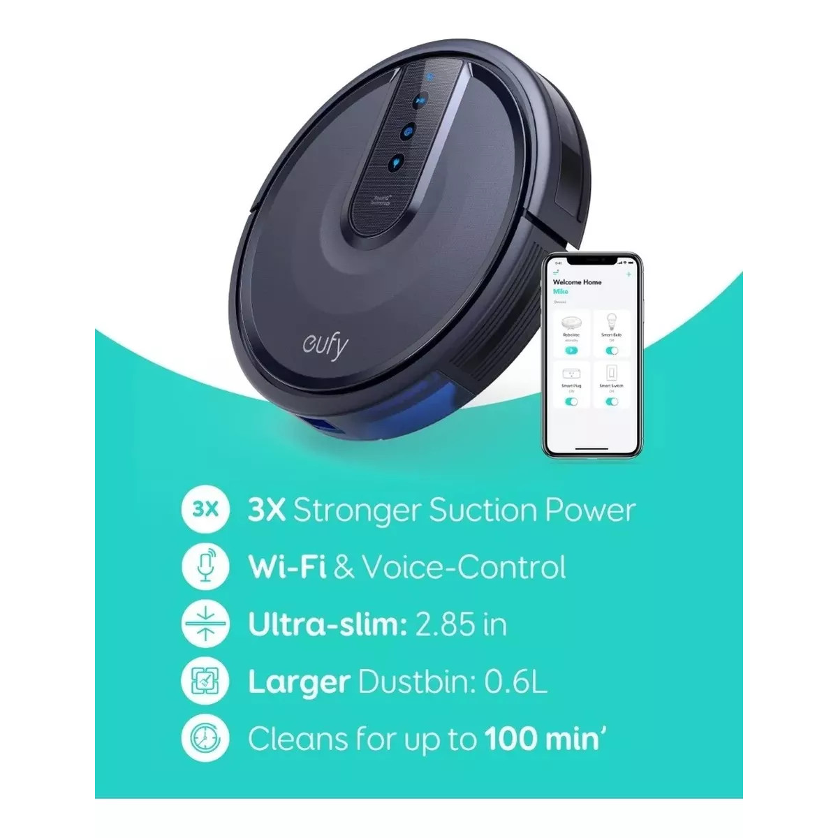 Aspiradora Robot EUFY ROBOVAC 25C WiFi control App 1500Pa.