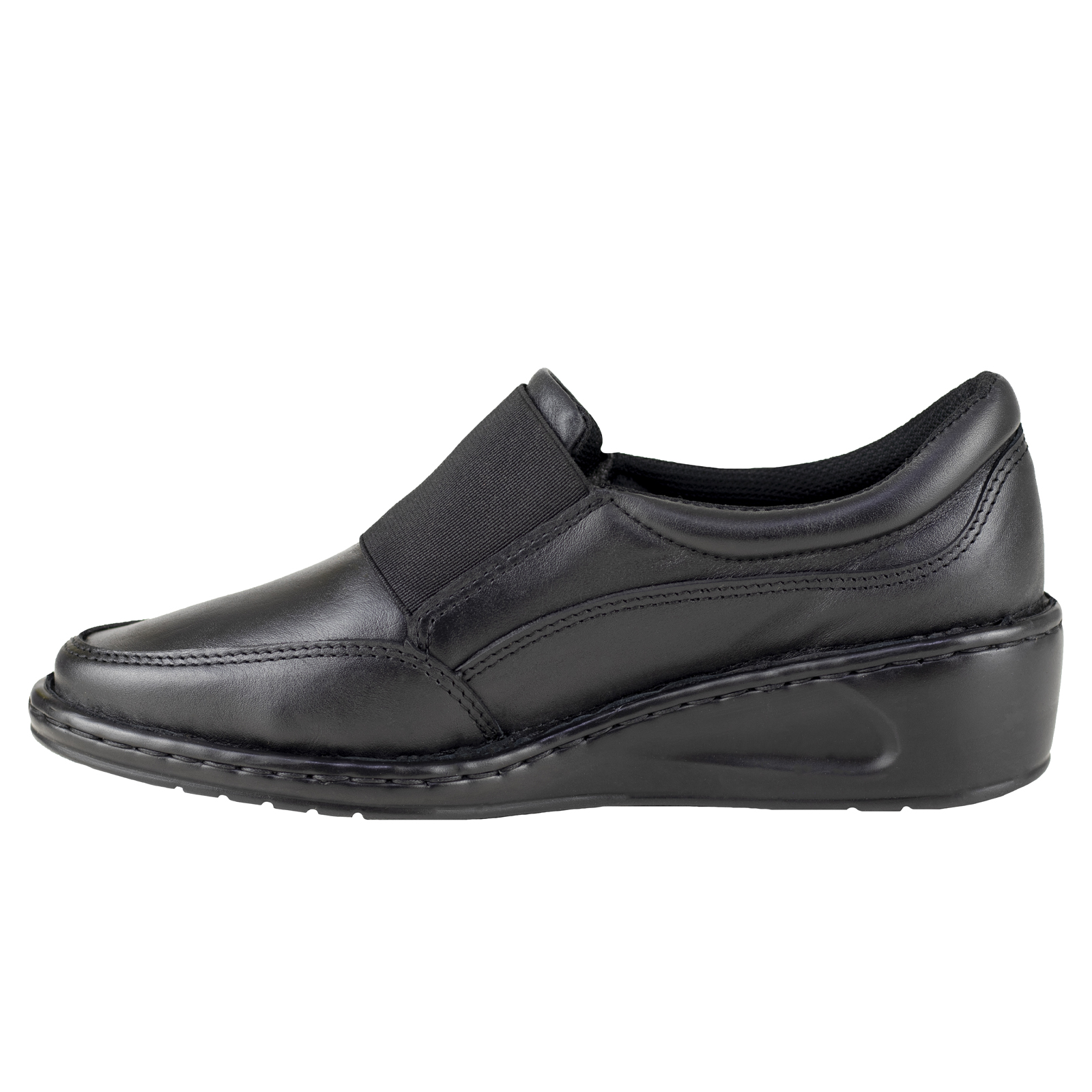 Zapato Negro Mujer Tacon Lobo Solo Semi Vestir 4841 Confort.
