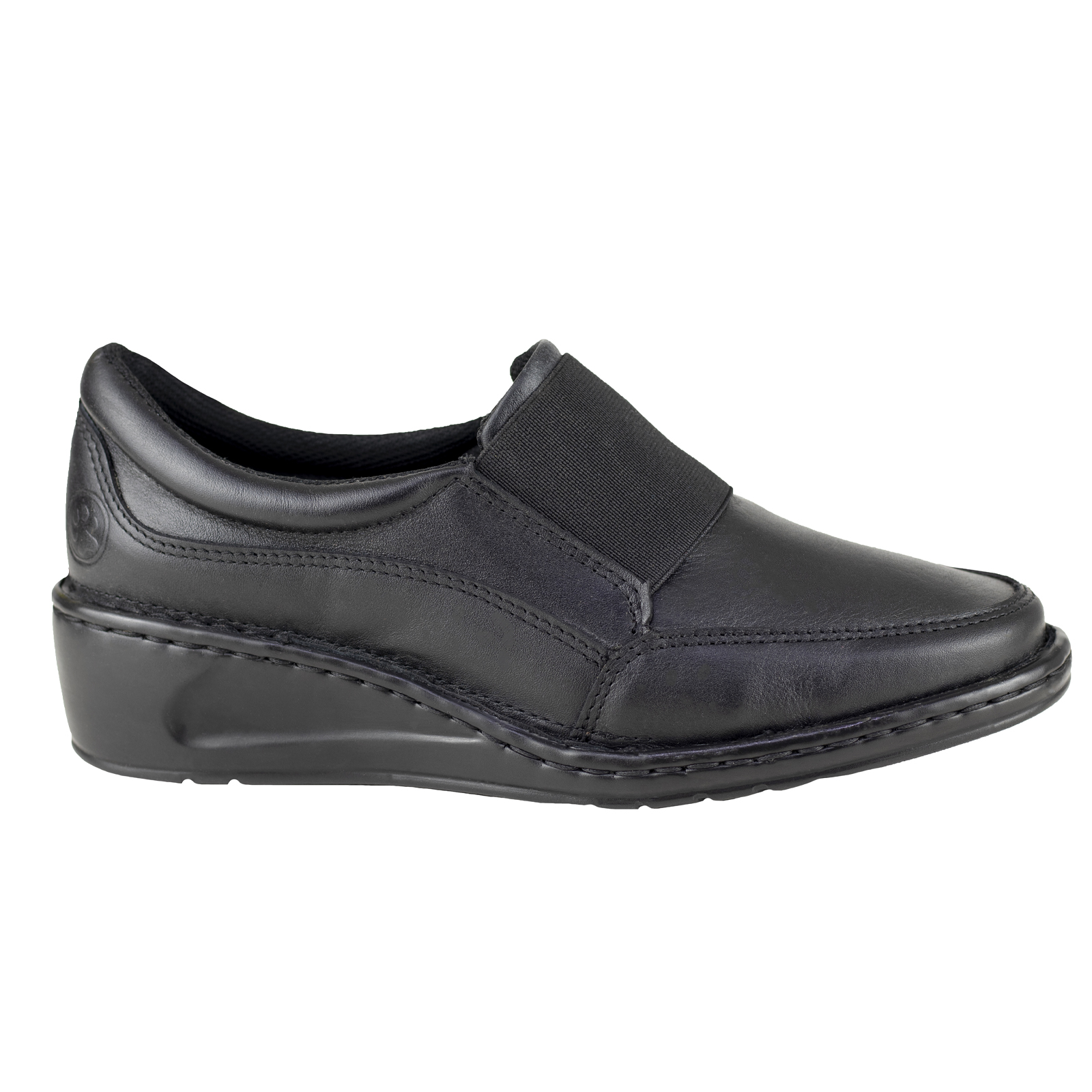 Zapato Negro Mujer Tacon Lobo Solo Semi Vestir 4841 Confort.