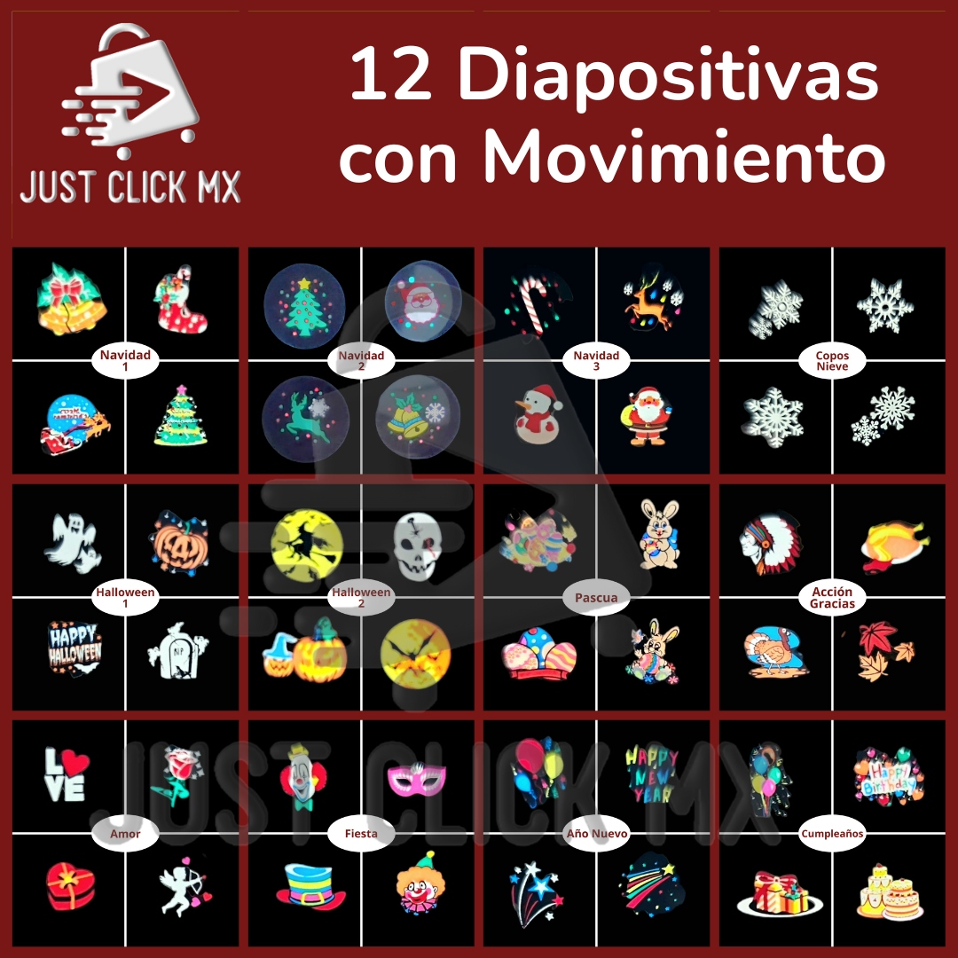 Proyector LED 12 Modos Fiestas de Temporada