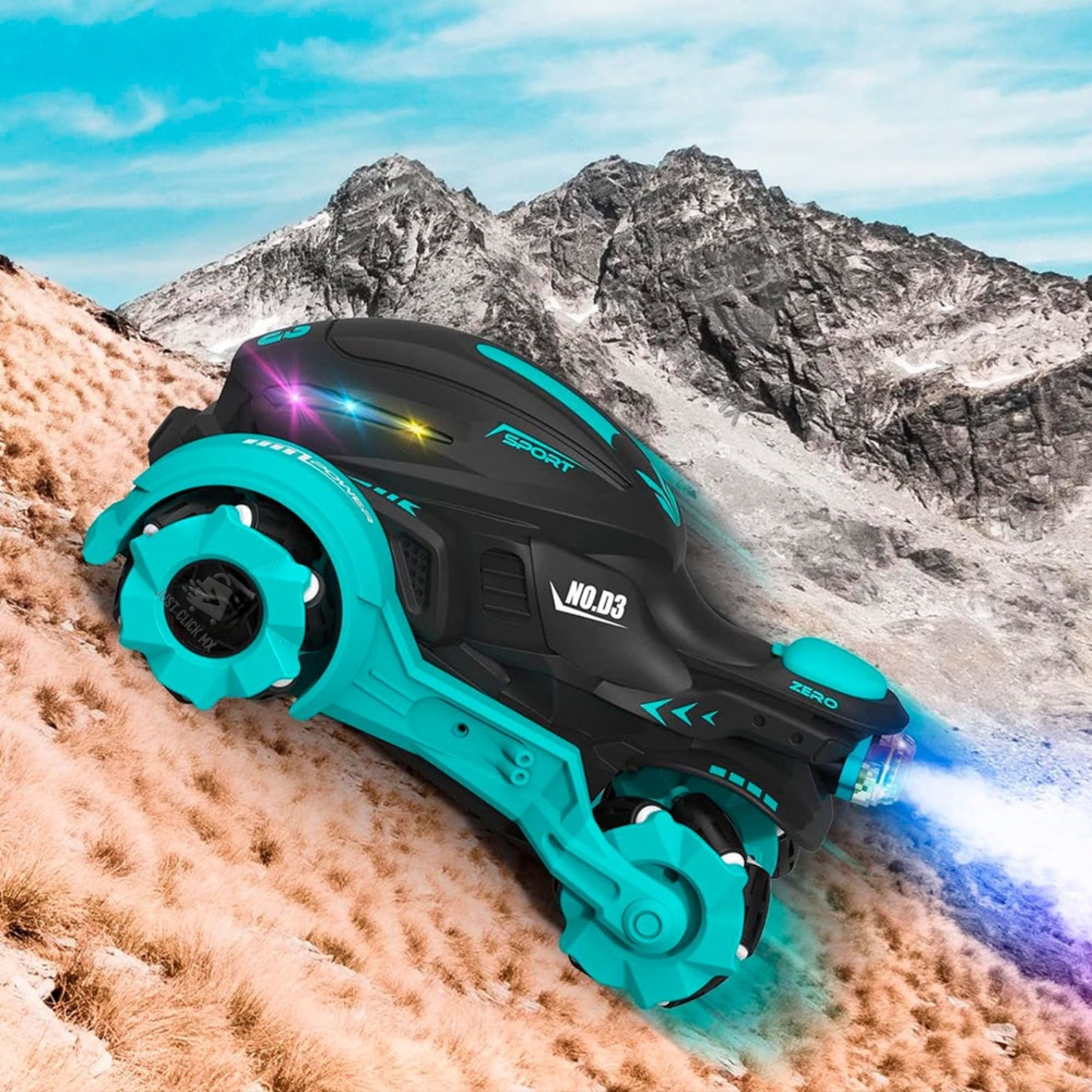 Moto Futurista a Control Remoto Lanza Humo.