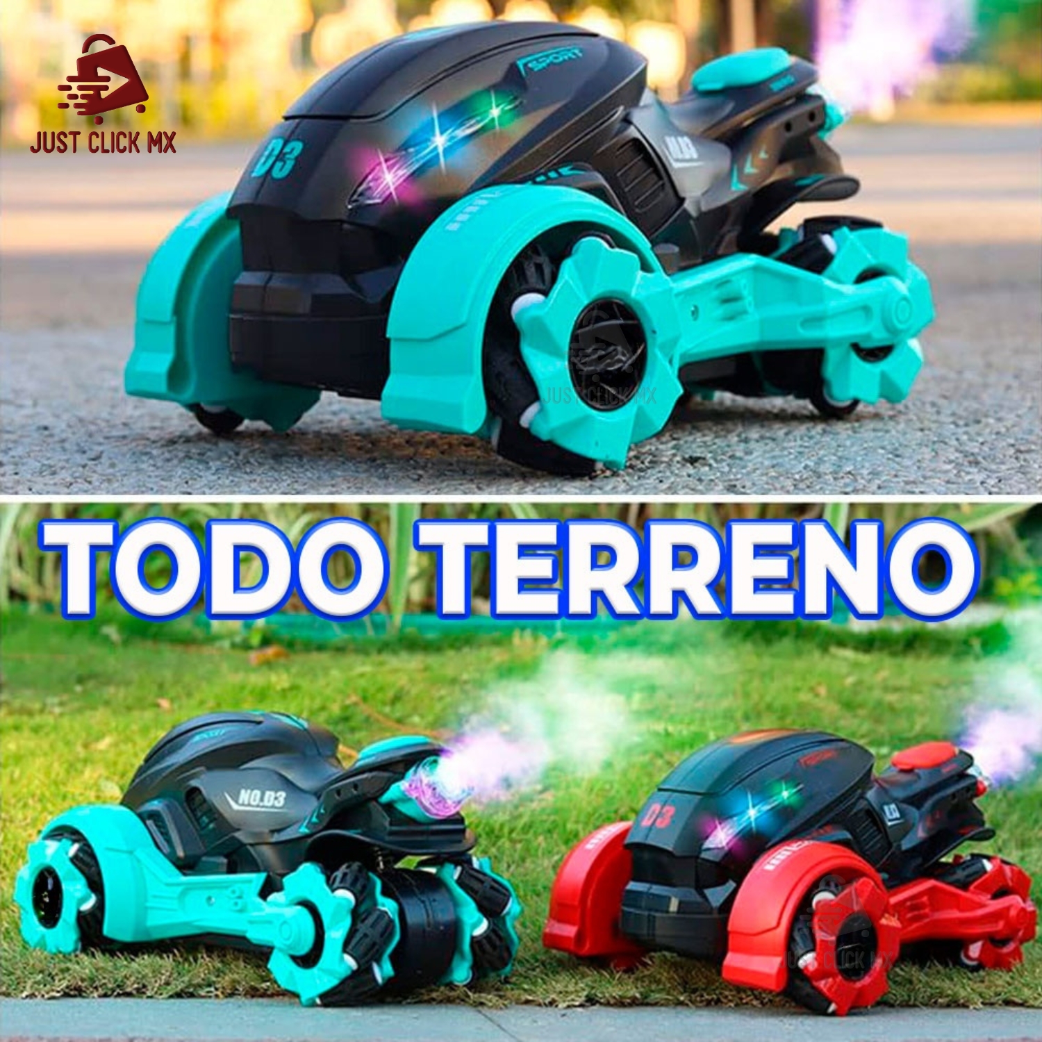 Moto Futurista a Control Remoto Lanza Humo.