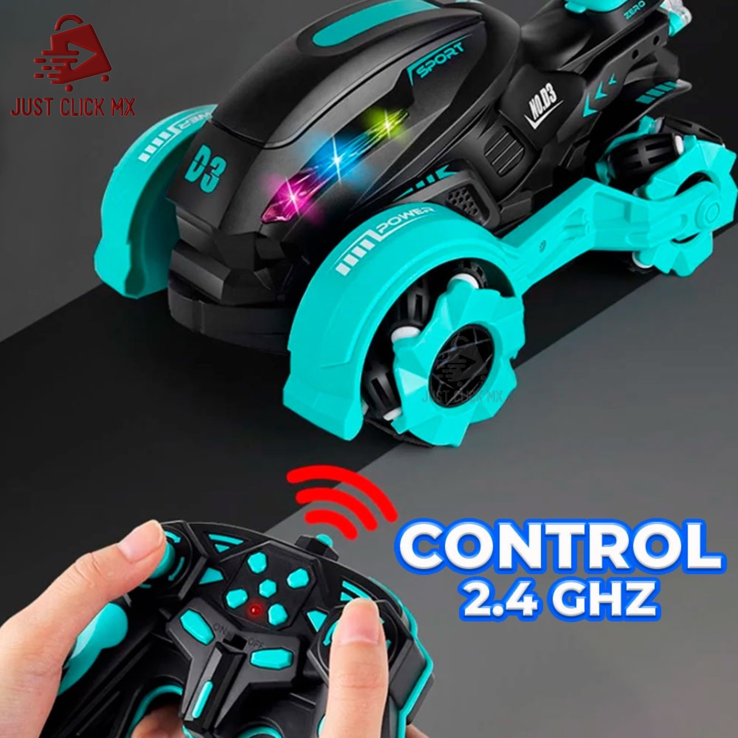 Moto Futurista a Control Remoto Lanza Humo.