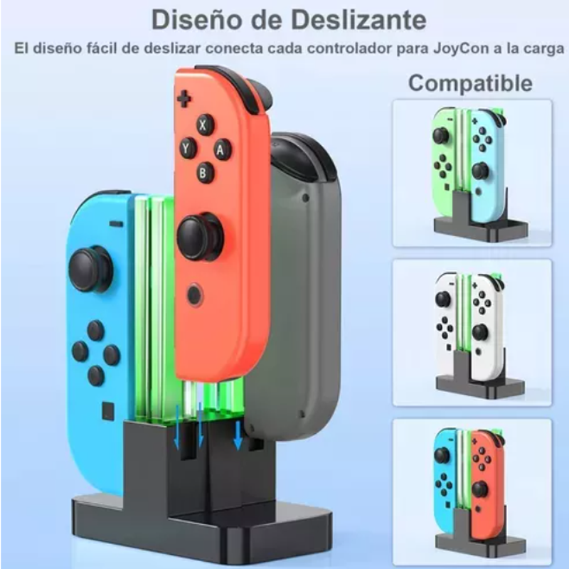 Cargador Para Mando Nintendo Switch Joycon Agarre De Carga.