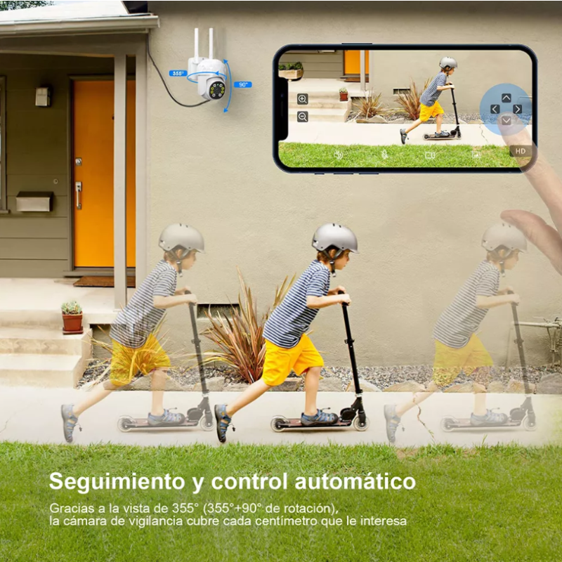Cámara de seguridad WiFi inalámbrica.