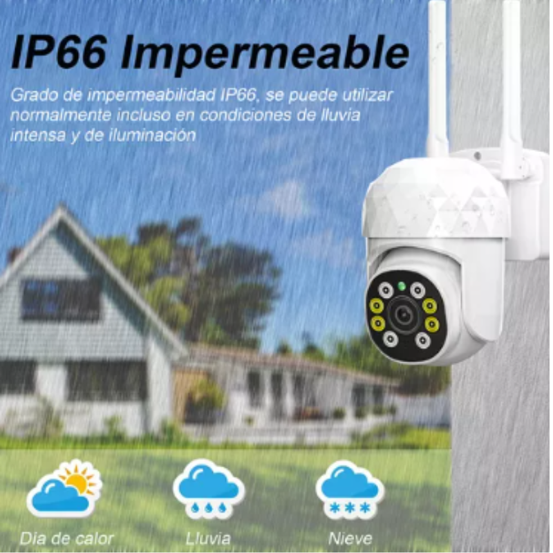 Cámara de seguridad WiFi inalámbrica.