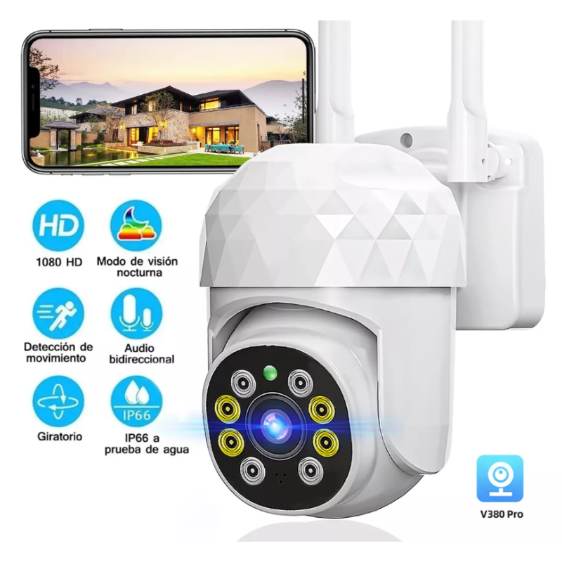 Cámara de seguridad WiFi inalámbrica.