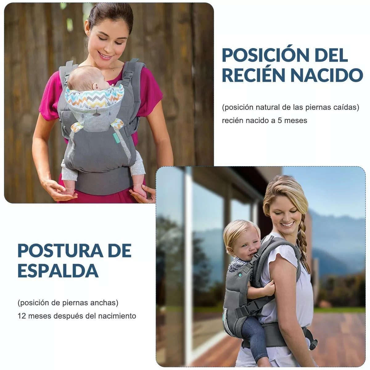 Canguros Bebés Mochila Ergonómica Porta Bebe 0-36 Meses