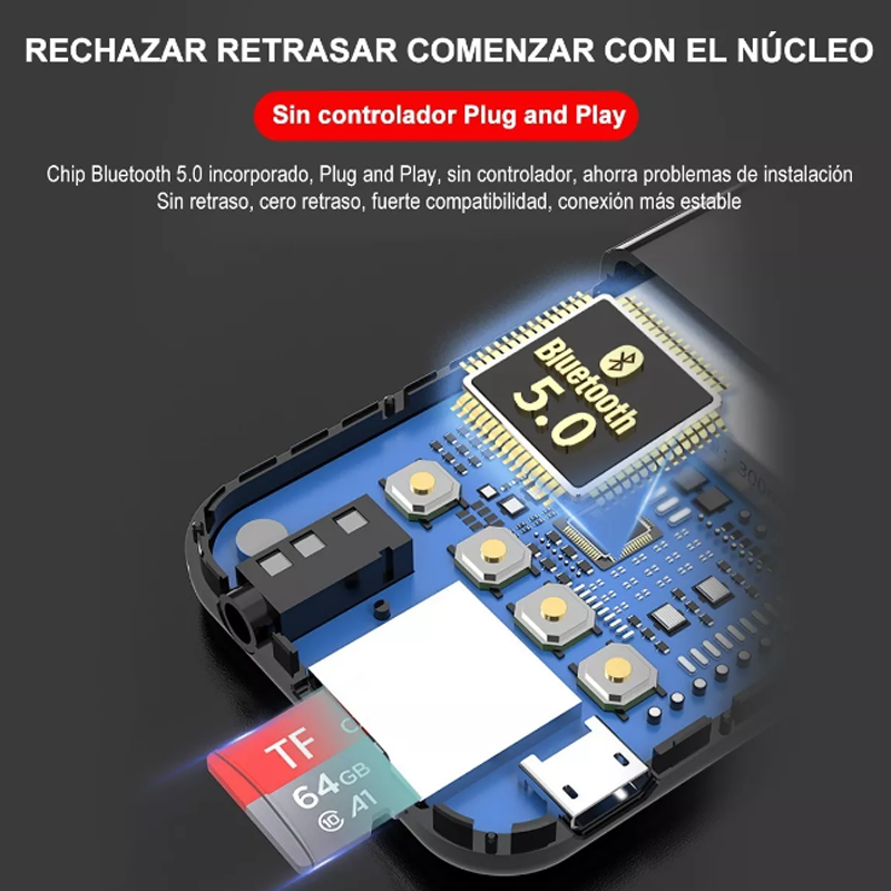 Transmisor receptor Lcd Bluetooth 5.0 Para Pc Tv Altavoces