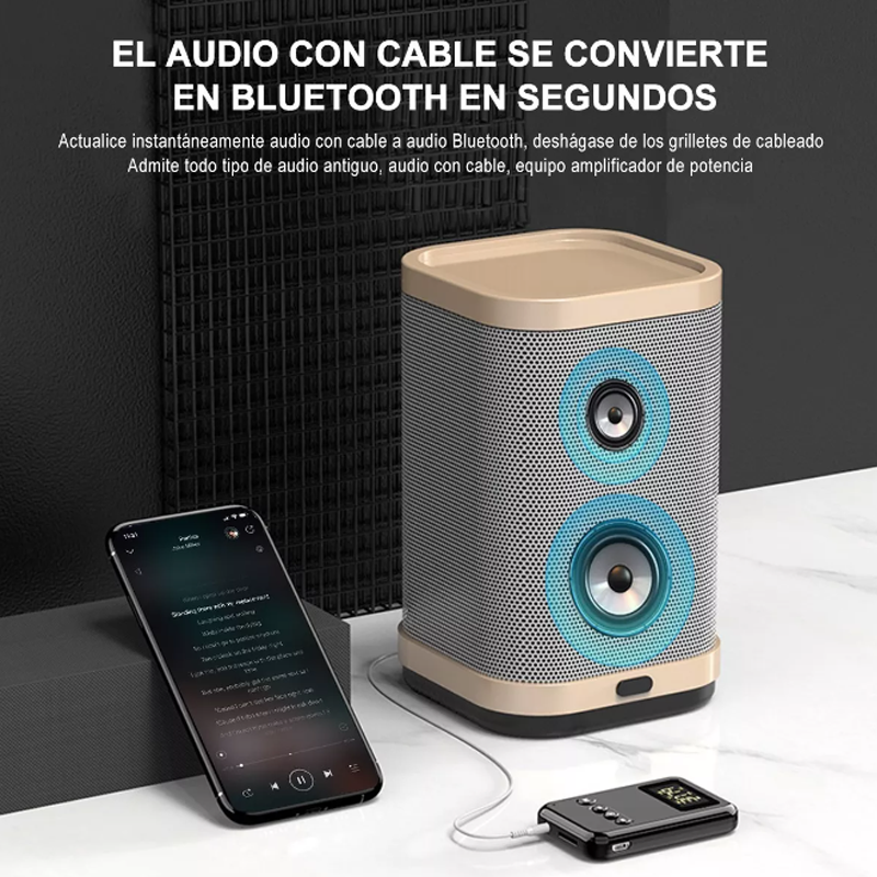 Transmisor receptor Lcd Bluetooth 5.0 Para Pc Tv Altavoces