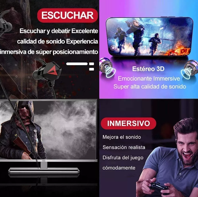 Audífonos Gamer Con Micrófono Inalámbrico Para Pc Xbox Ps4