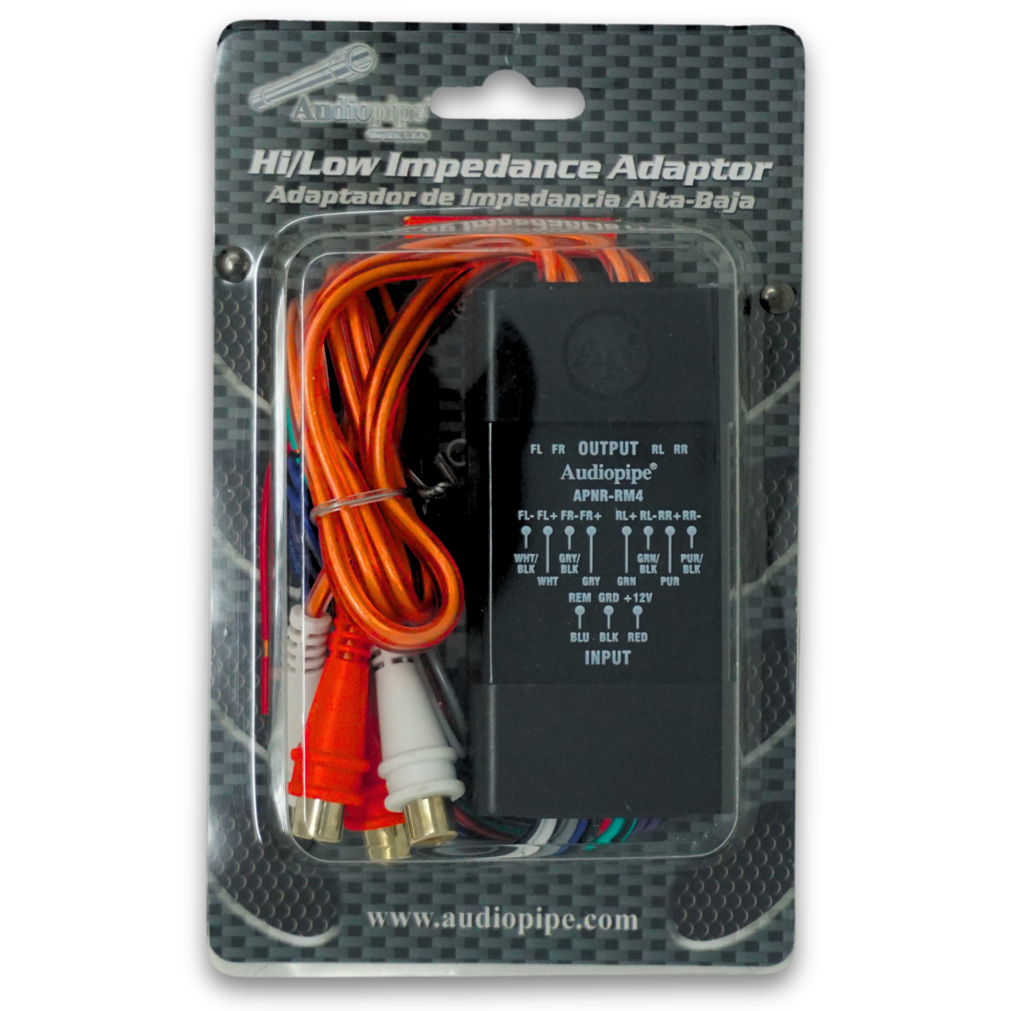 Adaptador de Impedancia Audiopipe APNR-RM4 - 4 RCA, 25 Watts.